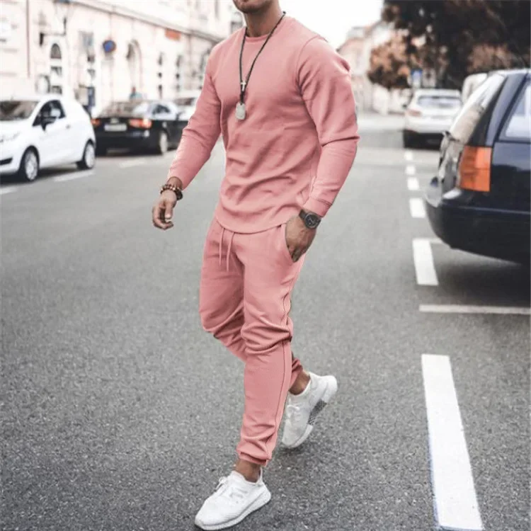 Men's Sets Casual Tracksuit Men Long Sleeve O-Neck T Shirts+Sport Long Pants Suit Casual Men Clothing Mens Joggers Sets Summer - Image 6