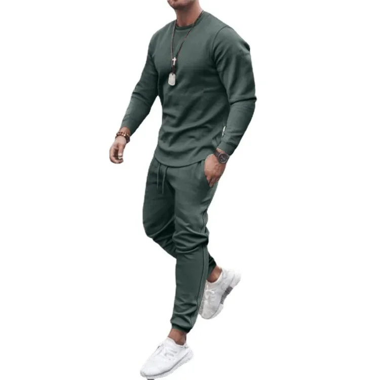 Men's Sets Casual Tracksuit Men Long Sleeve O-Neck T Shirts+Sport Long Pants Suit Casual Men Clothing Mens Joggers Sets Summer - Image 5